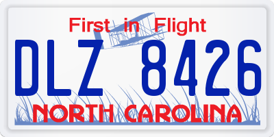 NC license plate DLZ8426
