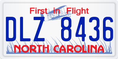 NC license plate DLZ8436