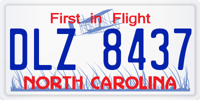 NC license plate DLZ8437
