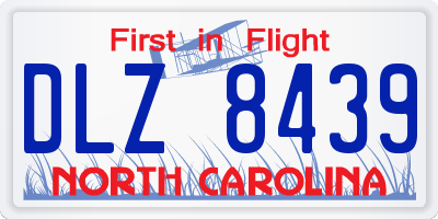 NC license plate DLZ8439