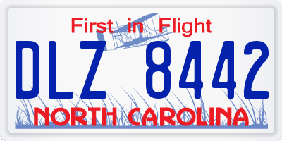 NC license plate DLZ8442