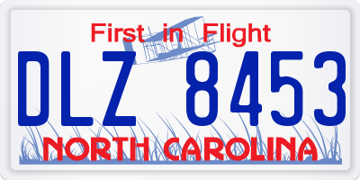 NC license plate DLZ8453