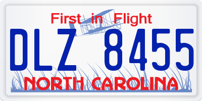 NC license plate DLZ8455
