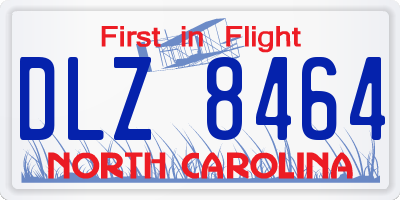 NC license plate DLZ8464