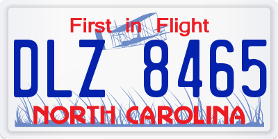 NC license plate DLZ8465