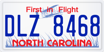 NC license plate DLZ8468
