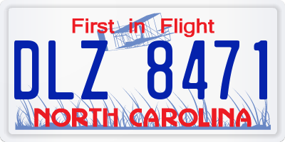 NC license plate DLZ8471