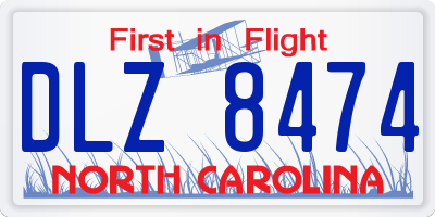 NC license plate DLZ8474