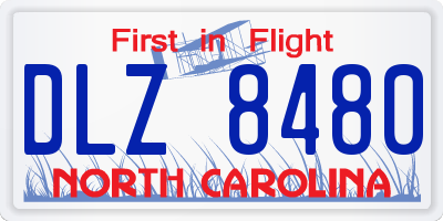 NC license plate DLZ8480