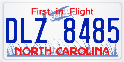 NC license plate DLZ8485