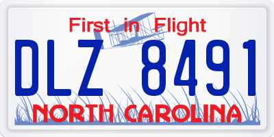 NC license plate DLZ8491
