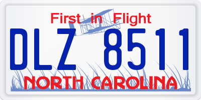 NC license plate DLZ8511