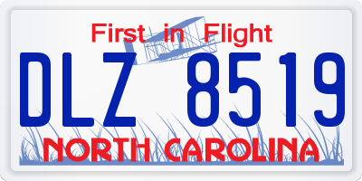 NC license plate DLZ8519
