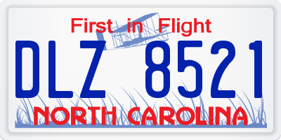 NC license plate DLZ8521