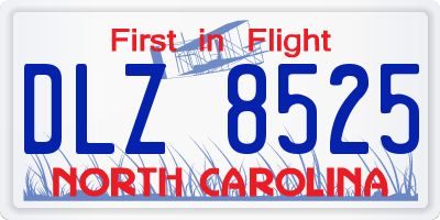 NC license plate DLZ8525