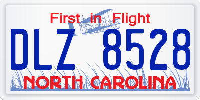 NC license plate DLZ8528