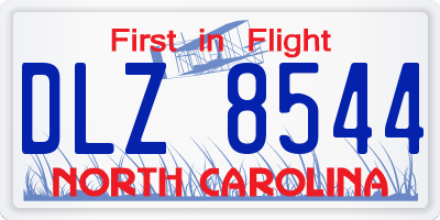 NC license plate DLZ8544