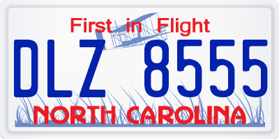 NC license plate DLZ8555