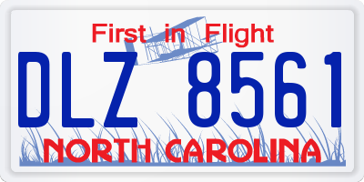 NC license plate DLZ8561
