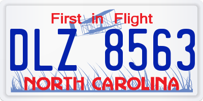 NC license plate DLZ8563
