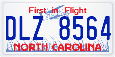NC license plate DLZ8564