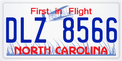 NC license plate DLZ8566