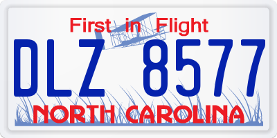 NC license plate DLZ8577