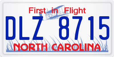 NC license plate DLZ8715