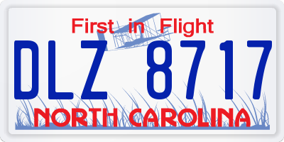 NC license plate DLZ8717