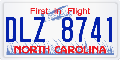 NC license plate DLZ8741