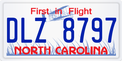 NC license plate DLZ8797