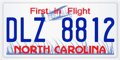 NC license plate DLZ8812