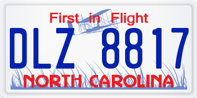 NC license plate DLZ8817