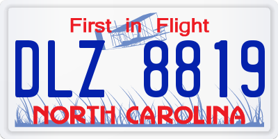NC license plate DLZ8819