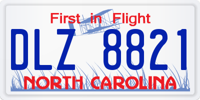 NC license plate DLZ8821