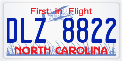 NC license plate DLZ8822