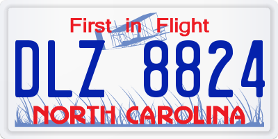 NC license plate DLZ8824