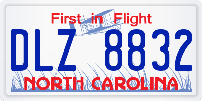 NC license plate DLZ8832