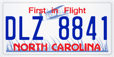 NC license plate DLZ8841