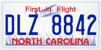 NC license plate DLZ8842