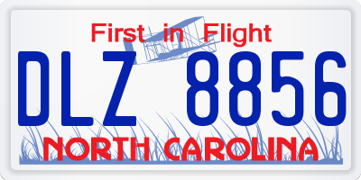 NC license plate DLZ8856