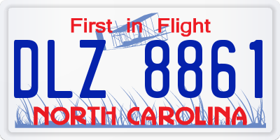 NC license plate DLZ8861