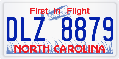 NC license plate DLZ8879
