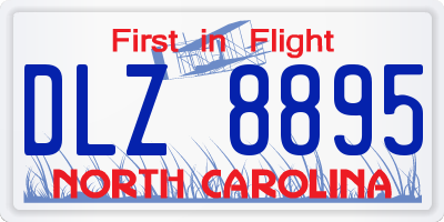 NC license plate DLZ8895