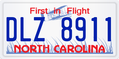 NC license plate DLZ8911