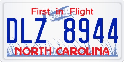 NC license plate DLZ8944