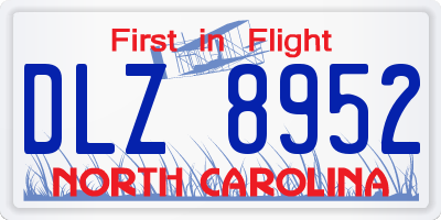 NC license plate DLZ8952