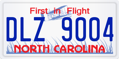 NC license plate DLZ9004