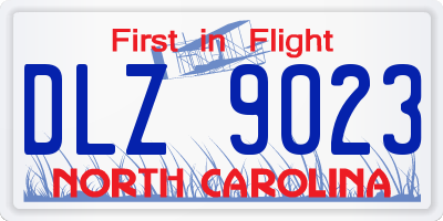 NC license plate DLZ9023