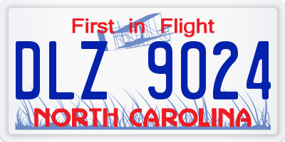 NC license plate DLZ9024
